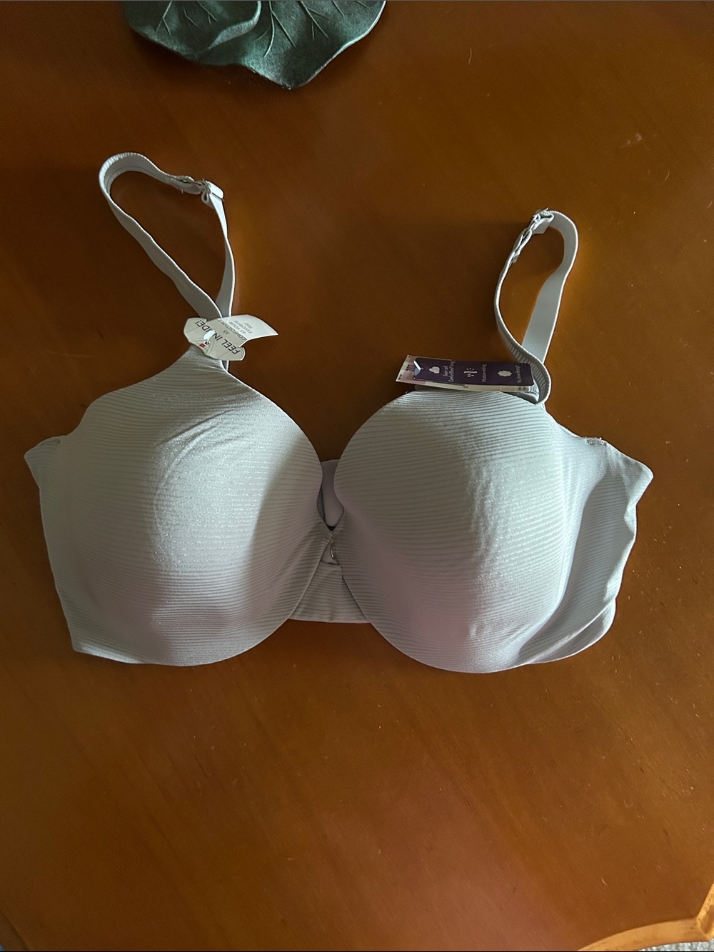 Hanes Light Gray Seamless Molded Bra